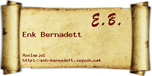 Enk Bernadett névjegykártya