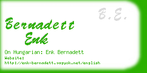 bernadett enk business card